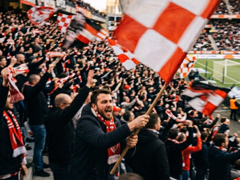 Drapeau supporter format moyen tribune