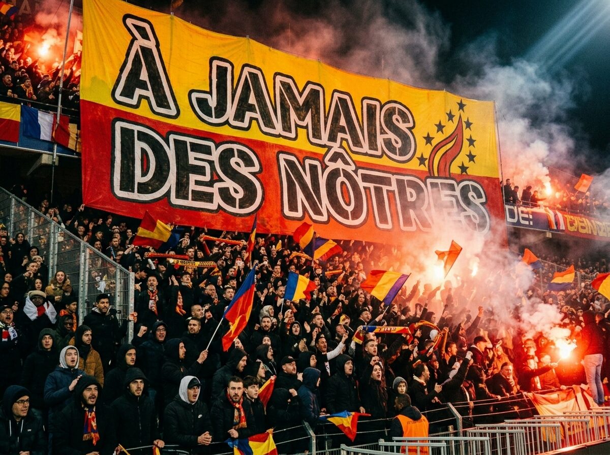 Tifos UNE VILLE UN CLUB stadium identité locale