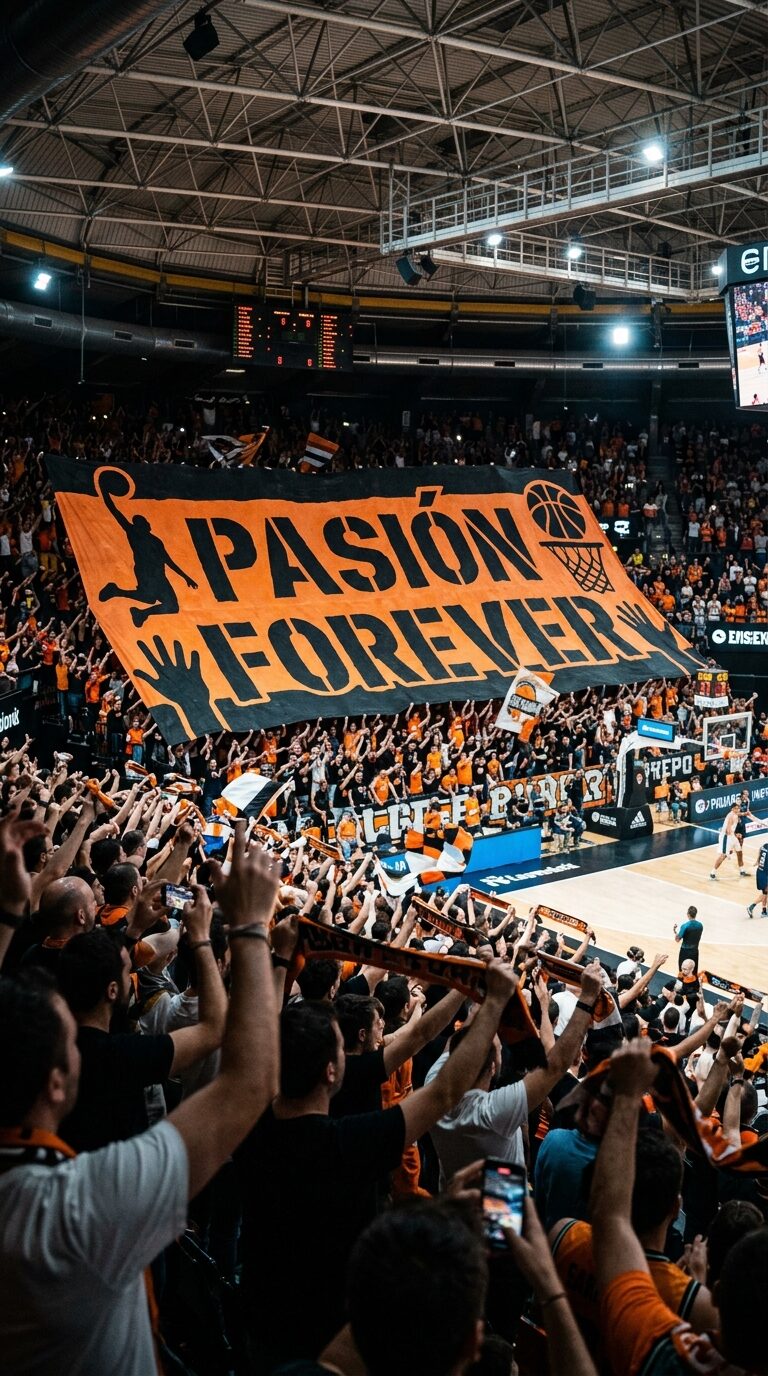 Tifo basketball arena supporters tribune