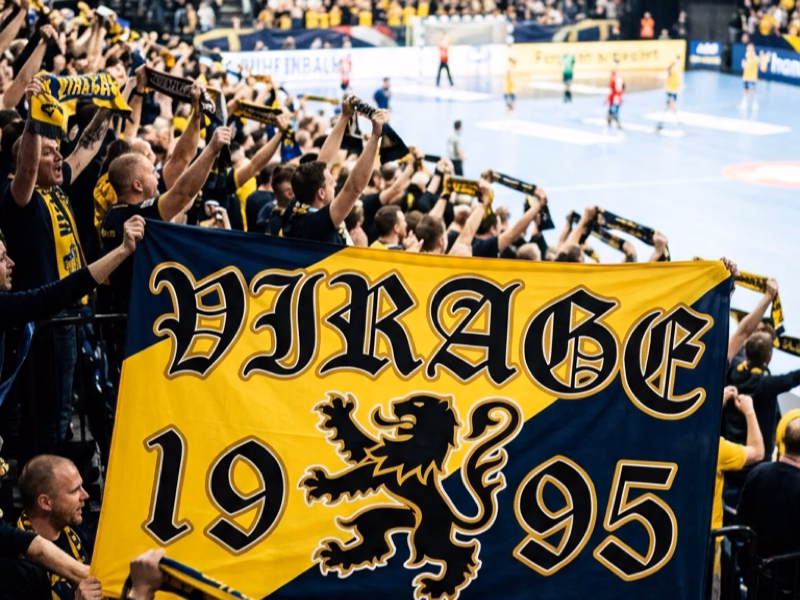 Tifo et drapeaux supporters handball déployés en Liqui Moly StarLigue