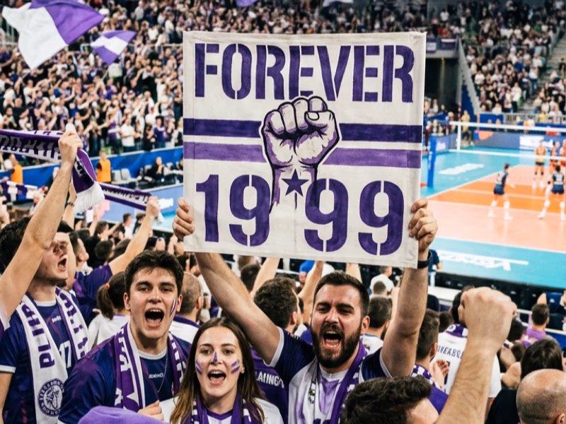 Tifo rectangulaire XXL pour volleyball