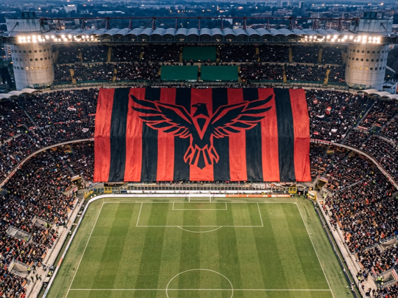 Tifo rectangulaire grand format couvre-tribune semi-pro